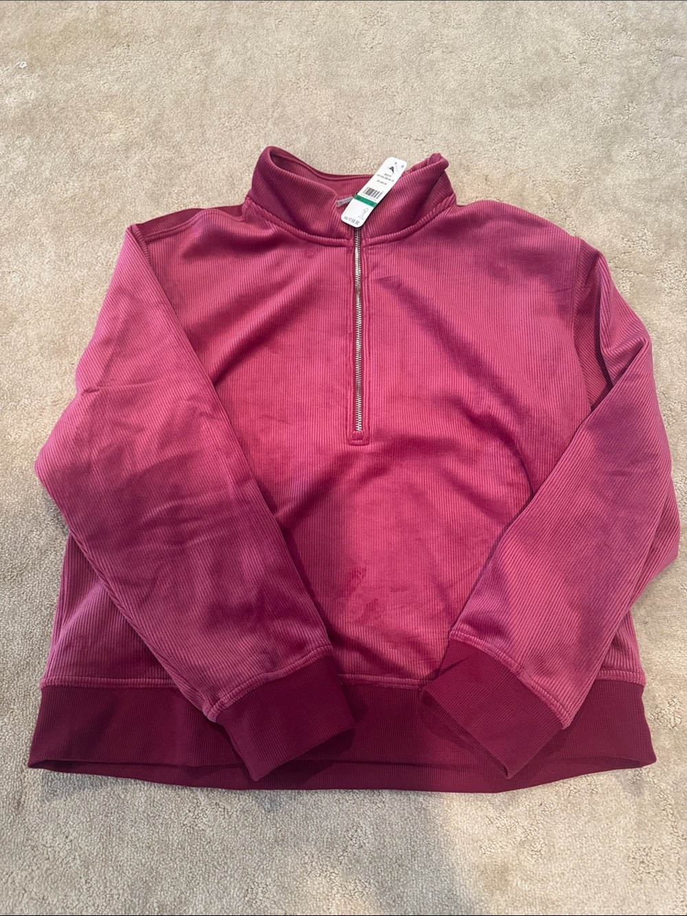 Women’s Half-Zip Pullover Sweater in Deep Berry